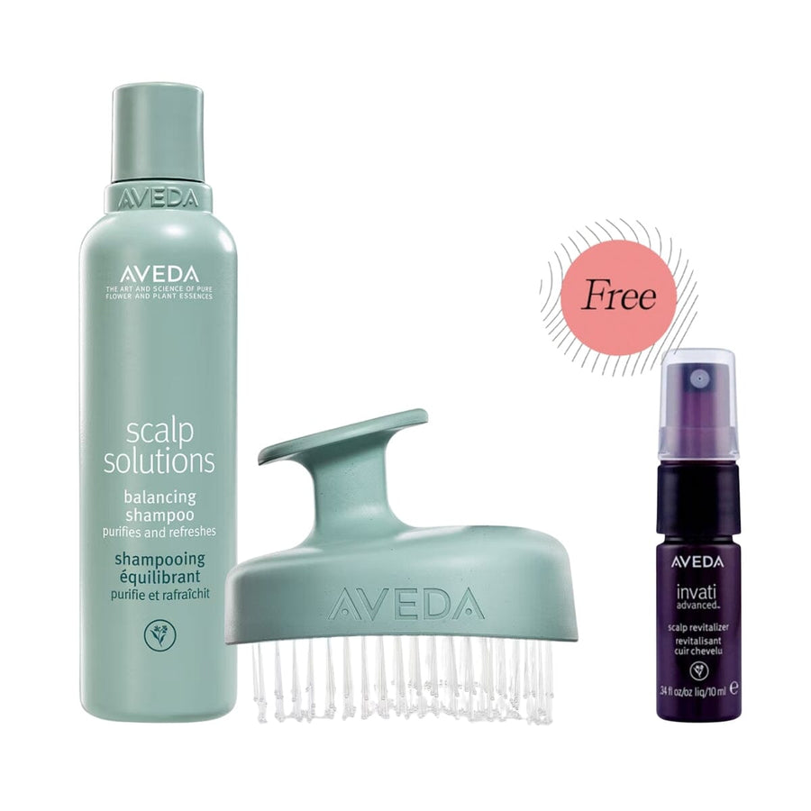 AVEDA Scalp Solutions Scalp Care Set 2 with Shampoo, Scalp Massager and Free Invati Scalp Revitalizer - HairMNL